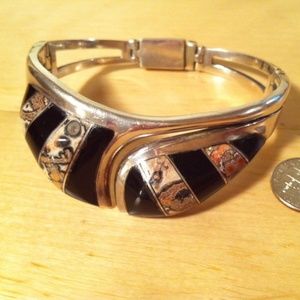 SILVER 950 BRACELET WITH BLACK ONIX & JASPER